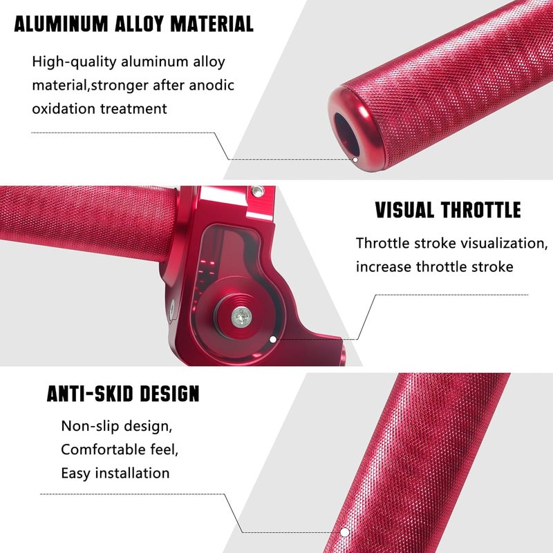 JXPANG مجموعة دواسة دراجة نارية، 7/8" مقابض دواسة سريعة مع كابل دواسة من سبائك الألمنيوم عالمية لـ CRF KLX SSR TTR 110 125 150 250cc دراجة ترابية ATV دراجة صغيرة - Image 3